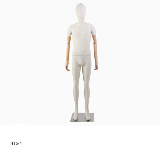 Maniquí de Escote Femenino en Fibra de Vidrio con Manos de Madera - Image 5