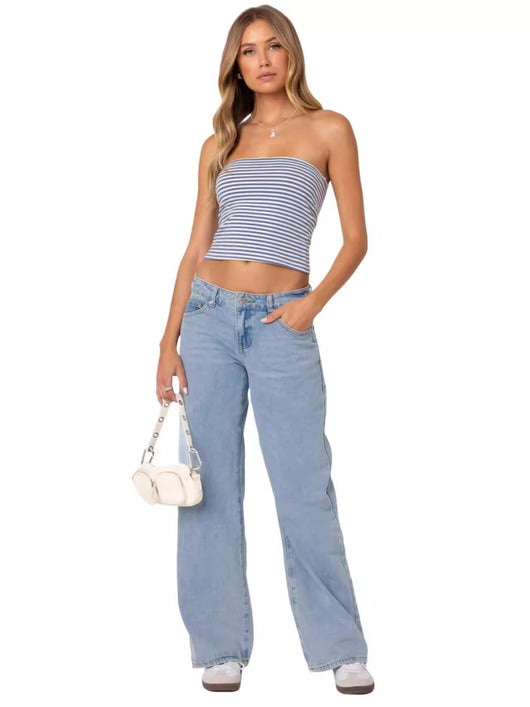 Jeans de Cintura Alta y Pierna Ancha Efecto Limpiador - Image 23