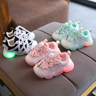 Zapatillas Deportivas Iluminadas para Niñas - Cordones Suela Blanda - Image 4