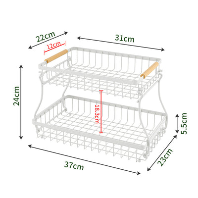 Canasta Organizadora de Dos Niveles para Frutas y Snacks - Image 8