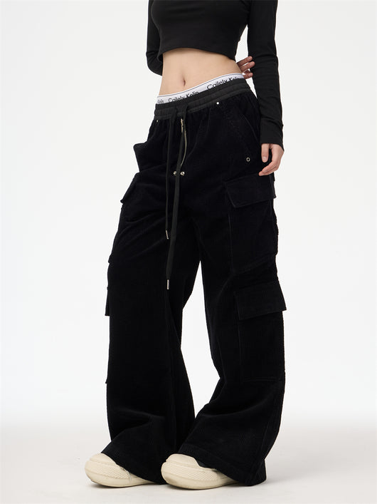 Pantalones Cargo Multibolsillos de Pana American Street - Image 10