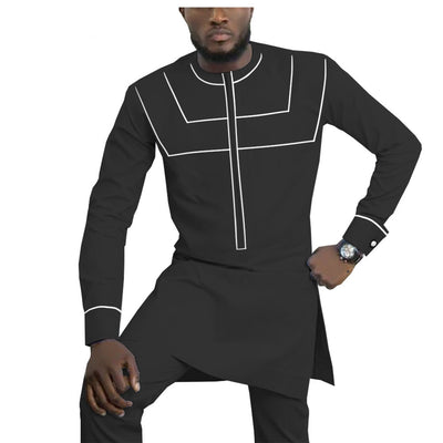 Traje Casual de Algodón Étnico Africano para Hombre - Image 12