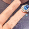 Ladies Fashion Personality Natural Blue Topaz Ring 3 Styles