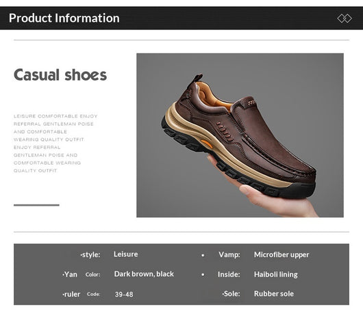 Zapatos de Cuero Casual Estilo Británico para Senderismo y Outdoor - Image 11