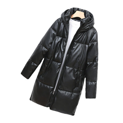 Chaqueta de Cuero Acolchada para Mujer - Calidez y Estilo - Image 7