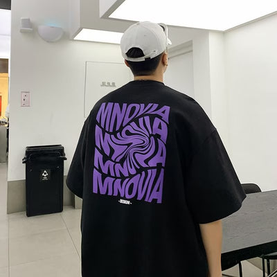 Camiseta Suelta de Algodón Puro para Hombre - Manga Corta - Image 8