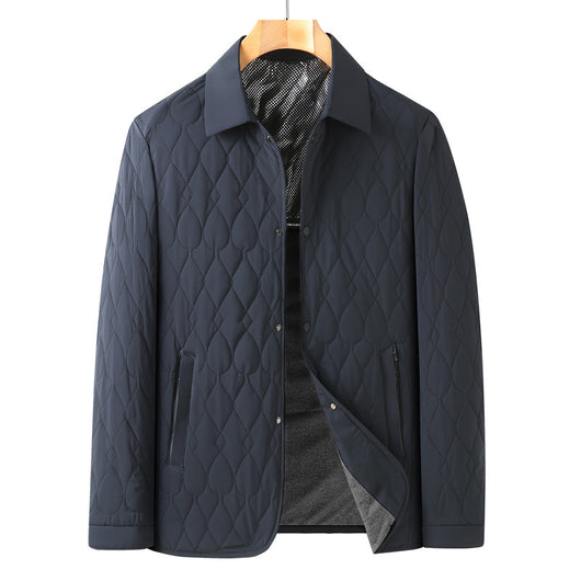 Chaqueta Acolchada de Negocios con Diseño Geométrico para Hombre - Image 8