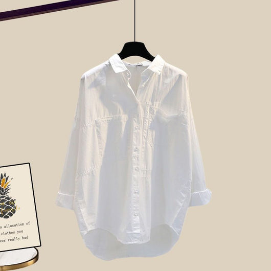 Conjunto de 3 Piezas: Suéter Tejido, Camisa y Pantalón Ancho - Image 14