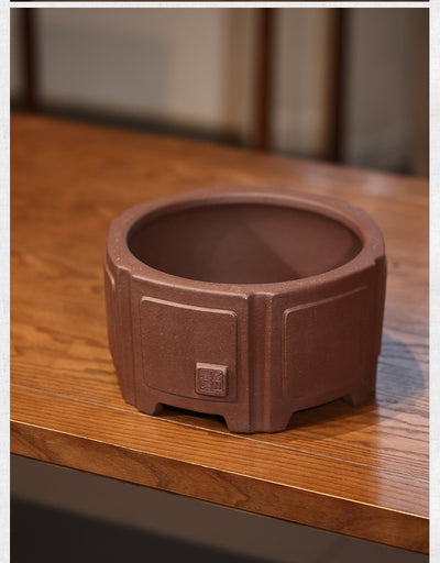 Maceta Hexagonal de Arena Púrpura para Bonsái - Diseño Clásico Minimalista - Image 13