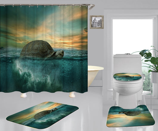 Cortina de Baño con Impresión Digital Océano - Image 6