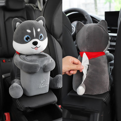 Organizador de Auto 2 en 1: Papelera y Dispensador de Pañuelos para Reposabrazos - Image 3