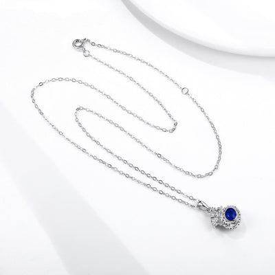 Collar de Plata S925 con Dije de Zafiro - Bolsita de Bendiciones Diseño Original - Image 9