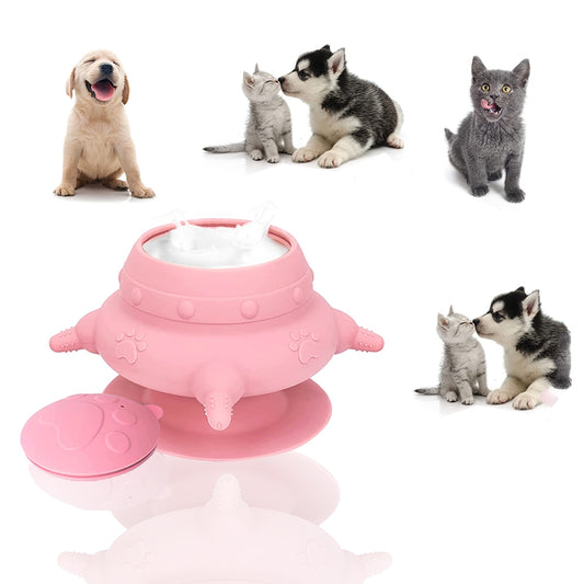 Alimentador de Cachorros con 4 Teteros de Silicona para Perros, Gatos y Conejos
