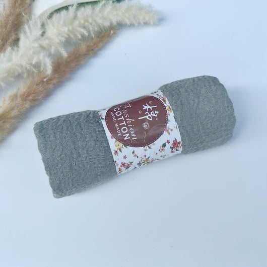 Pañuelo de Algodón y Lino Arrugado Monocromático - Image 32
