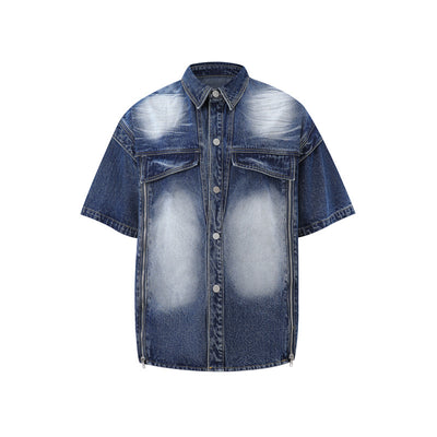 Conjunto Denim Lavado: Camisa y Capris de Diseño Premium - Image 26