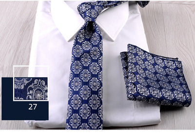 Combo Corbata y Pañuelo de Bolsillo para Hombre Profesional - Image 28