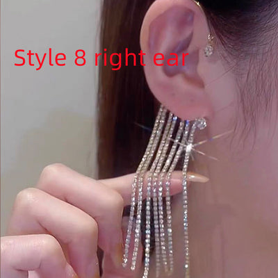 Aretes de Diamante Brillante con Clip Mariposa 2 en 1 - Image 33
