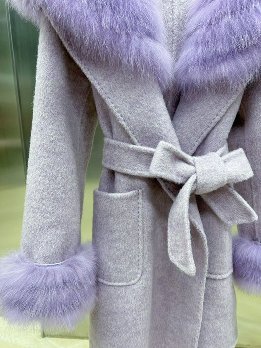 Abrigo de Invierno para Mujer en Lana de Oveja con Corte Ajustado - Image 14