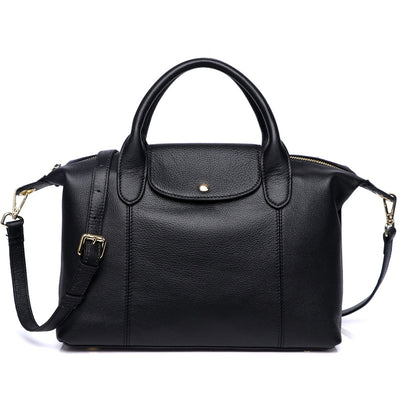 Bolso Boston de Cuero Curtido Grano Grande - Capacidad Amplia Primera Capa - Image 8