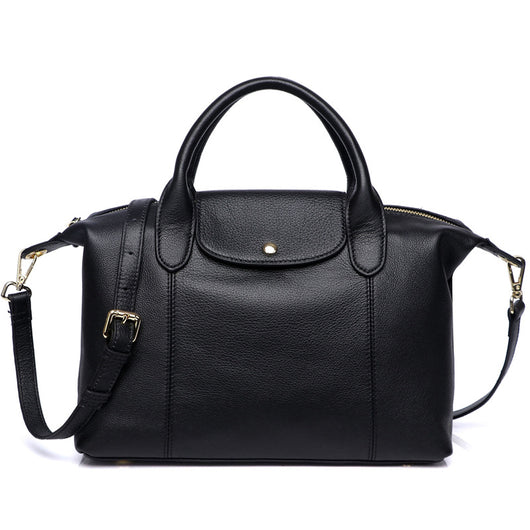 Bolso Boston de Cuero Curtido Grano Grande - Capacidad Amplia Primera Capa - Image 8