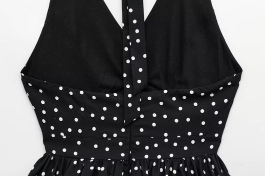 Top Halter Escotado con Lunares y Amarre Trasero para Mujer - Image 9