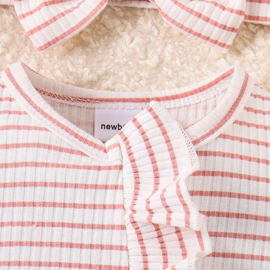 Traje Infantil a Rayas con Volantes y Manga Larga - Image 16
