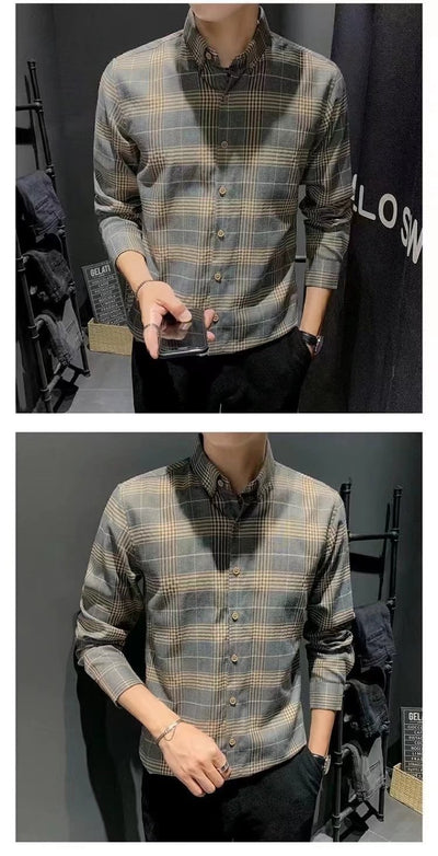 Chaqueta Camisa Slim Fit Coreana - Estilo Trendy para Hombre - Image 10