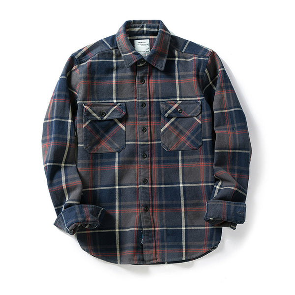 Cardigan Tipo Camisa Suelta a Cuadros Multicolor - Image 7