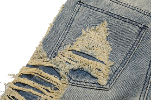 Men's Hand-Distressed Vintage Jeans