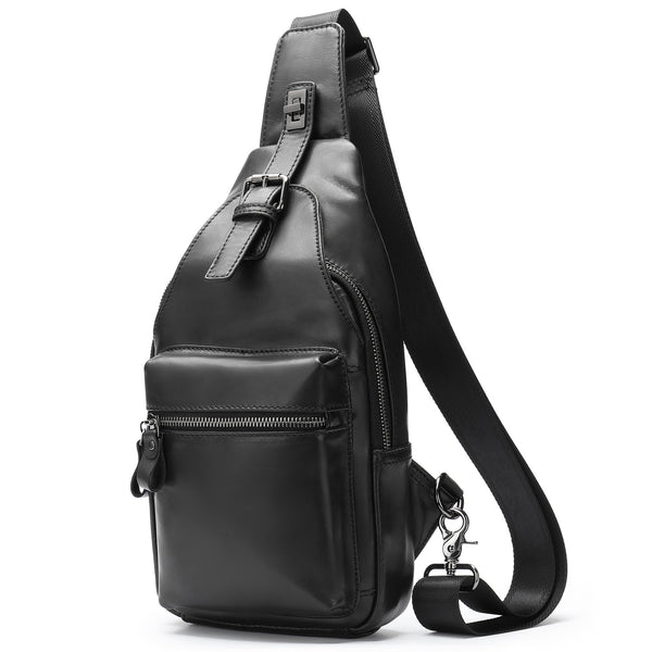 Bolsa Pecho Cuero Hombre Estilo Crossbody