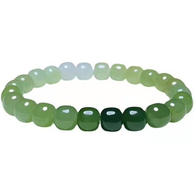 Pulsera de Jade Hetian Natural con Degradado de Agua Cristalina - Image 7