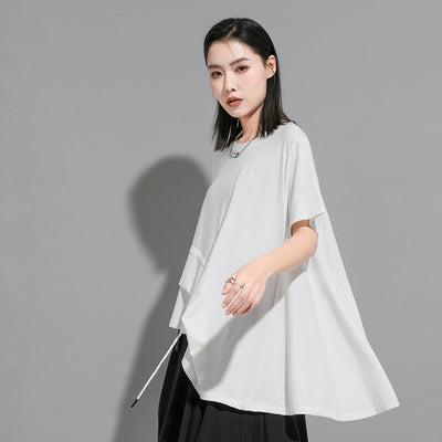 Blusa Holgada Estilo Hong Kong con Mangas Murciélago - Talla Grande Verano - Image 10