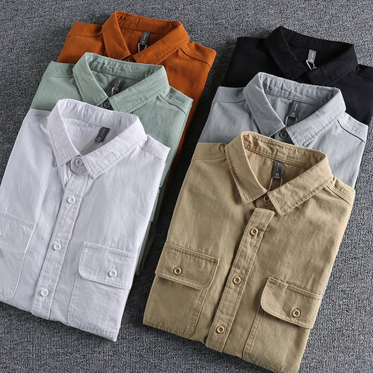 Camisa Overol Manga Larga con Diseño Moderno para Hombre - Image 12