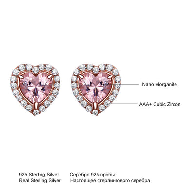 Aretes de Plata 925 Corazón con Gemas - Diamantes para Mujer - Image 7
