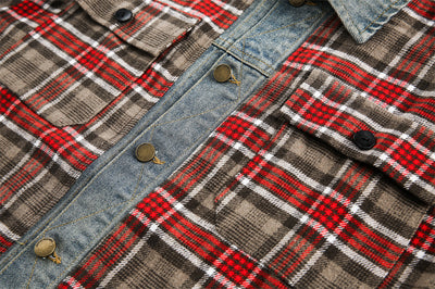 Camisa Cuadros Americana Holgada de Manga Larga para Hombre - Image 9