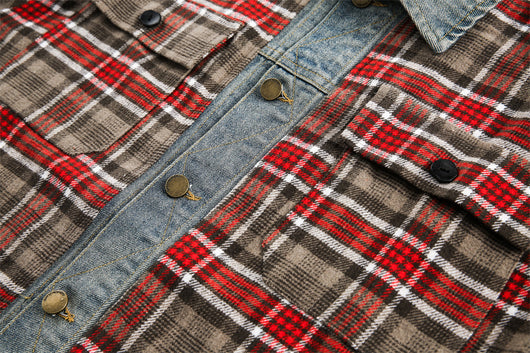 Camisa Cuadros Americana Holgada de Manga Larga para Hombre - Image 9