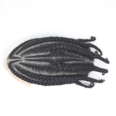 Peluca Trenzada Africana Tejida a Mano con Cabello Natural para Hombre - Image 8