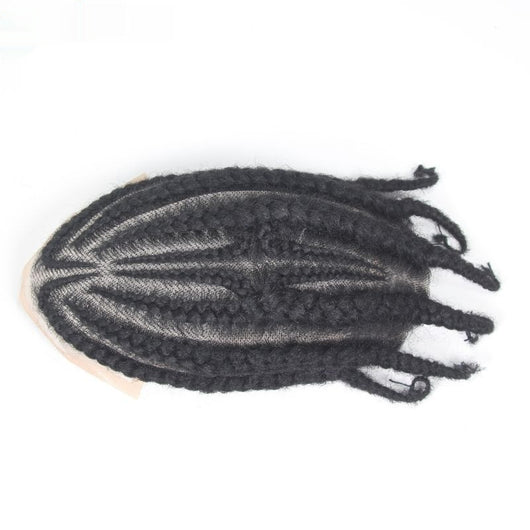 Peluca Trenzada Africana Tejida a Mano con Cabello Natural para Hombre - Image 8