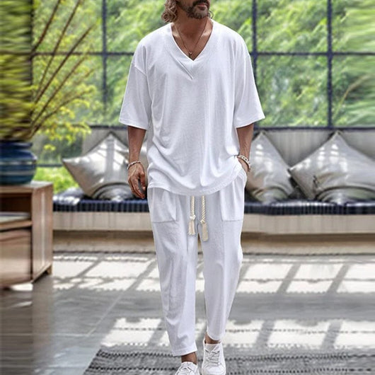 Conjunto de Pantalón y Sudadera V-neck con Cordón Ajustable - Image 5