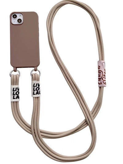 Funda Silicona para Celular con Correa Diagonal y Colgante - Image 11