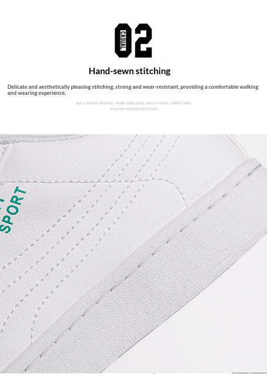 Zapatos Casuales Minimalistas Blancos para Hombre con Suela Plana - Image 8