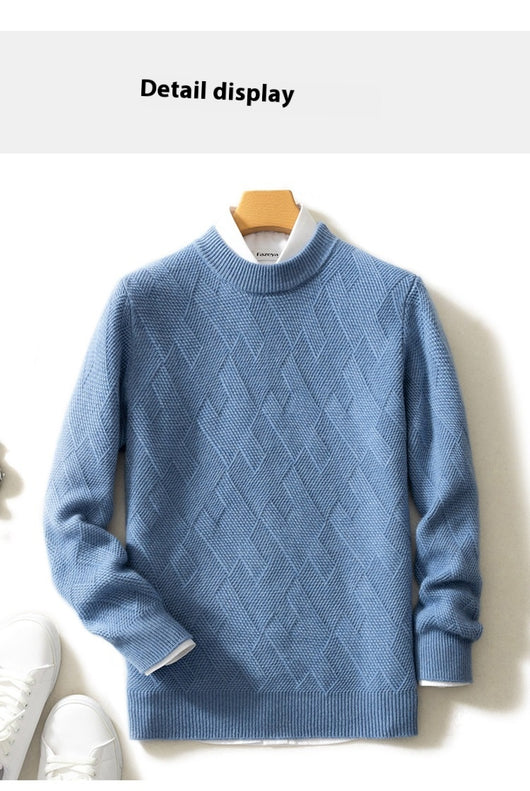 Suéter de Cuello Redondo en Cashmere Premium para Hombre - Image 20