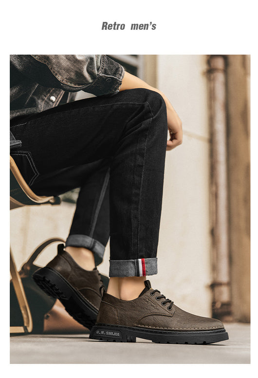 Botas Casuales de Cuero Transpirable para Hombre - Estilo Martin Verano - Image 21