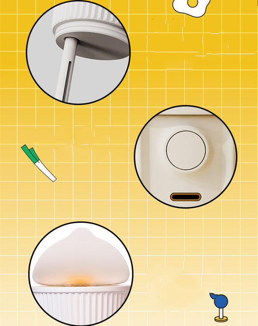 White and blue cup noodle shaped USB humidifier with a removable lid, ideal for desktop or bedroom use. - Image 7