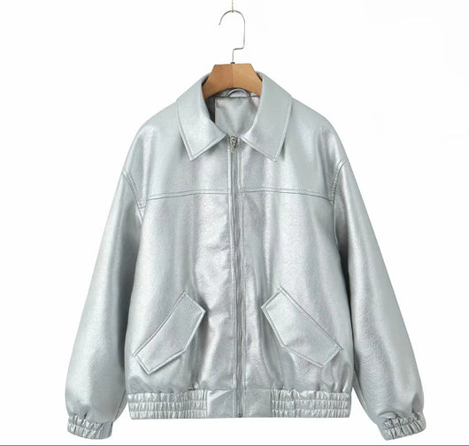Abrigo de Cuero PU Americano para Mujer - Image 10