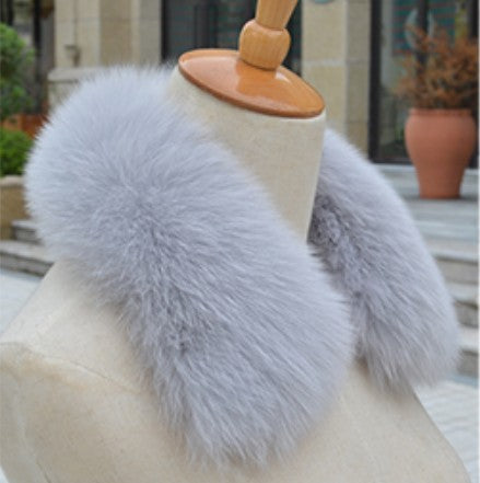 Cuello de Piel de Zorro con Mapache Real Auténtico - Image 9