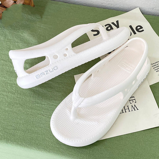 Chanclas de Verano para Mujer con Suela Gruesa y Colores Sólidos - Image 11
