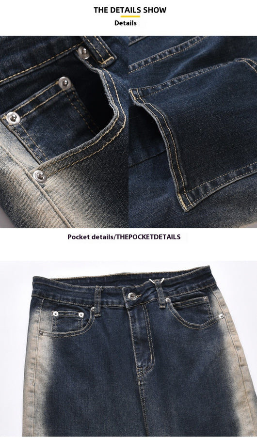 Jeans Acampanados con Degradado de Lavado Lateral - Image 14
