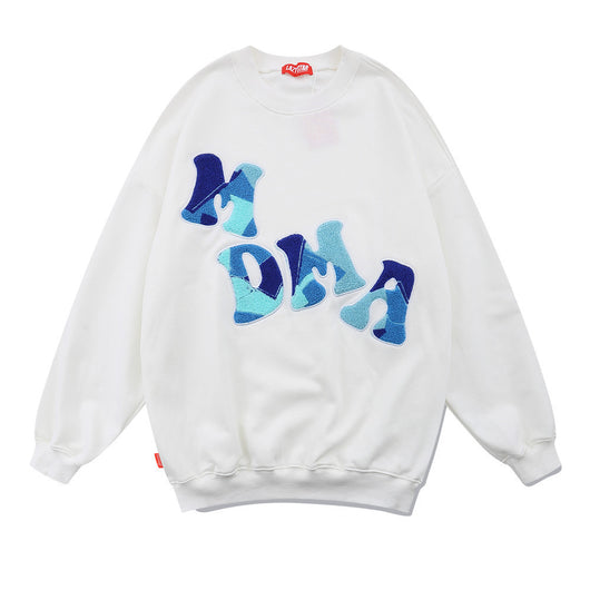 Sudadera Holgada Parejas Hip-Hop con Estampado de Letras - Image 14