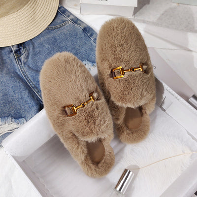 Pantuflas de Peluche Baotou para Mujer - Cómodas y Fáciles de Usar - Image 2